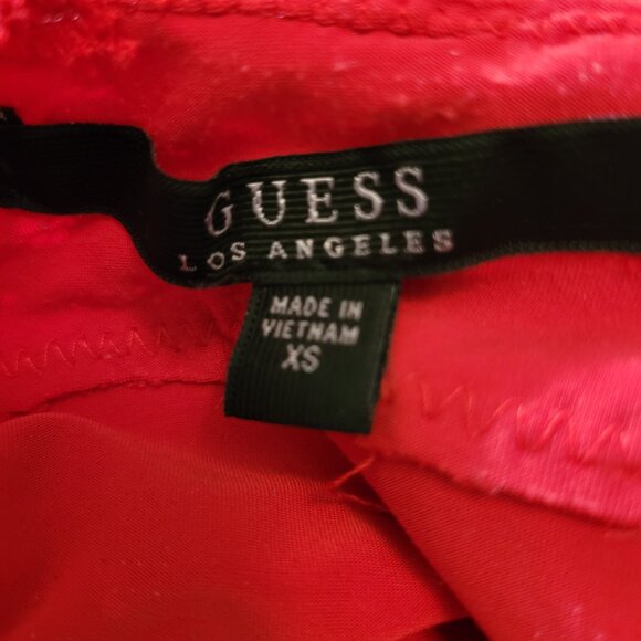 GUESS Women's Red Lace Bodysuit - Picture 2 of 4